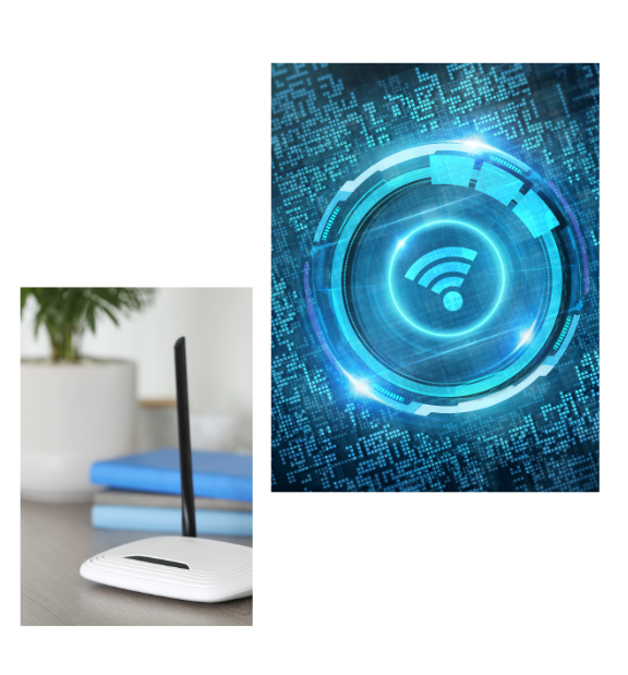 WiFi router and WiFi icon